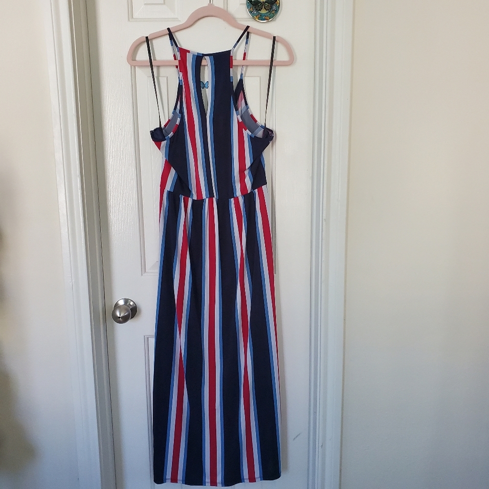 Euc Bcbgeneration Multicolor Draped Cocktail Dress - image 2